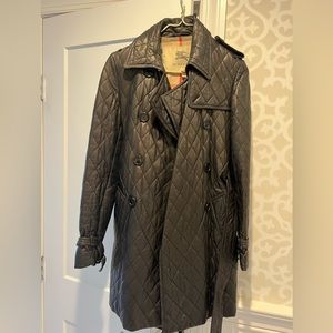 Leather Burberry Coat